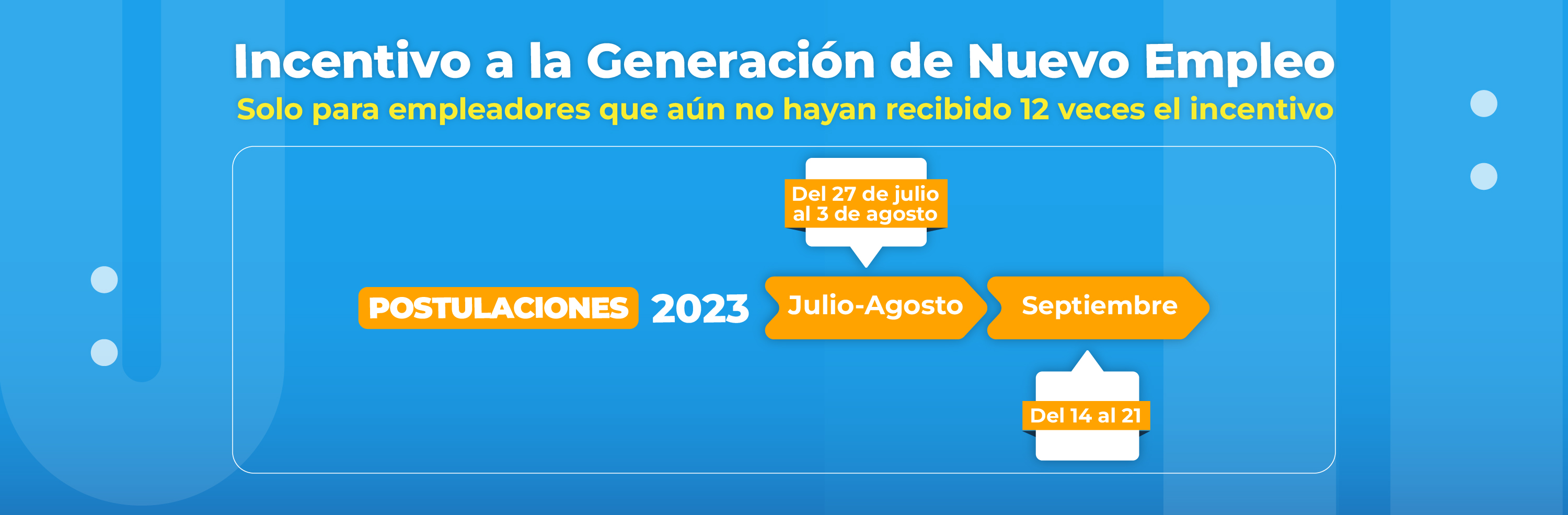 Programación Incentivo Generación Nuevo Empleo