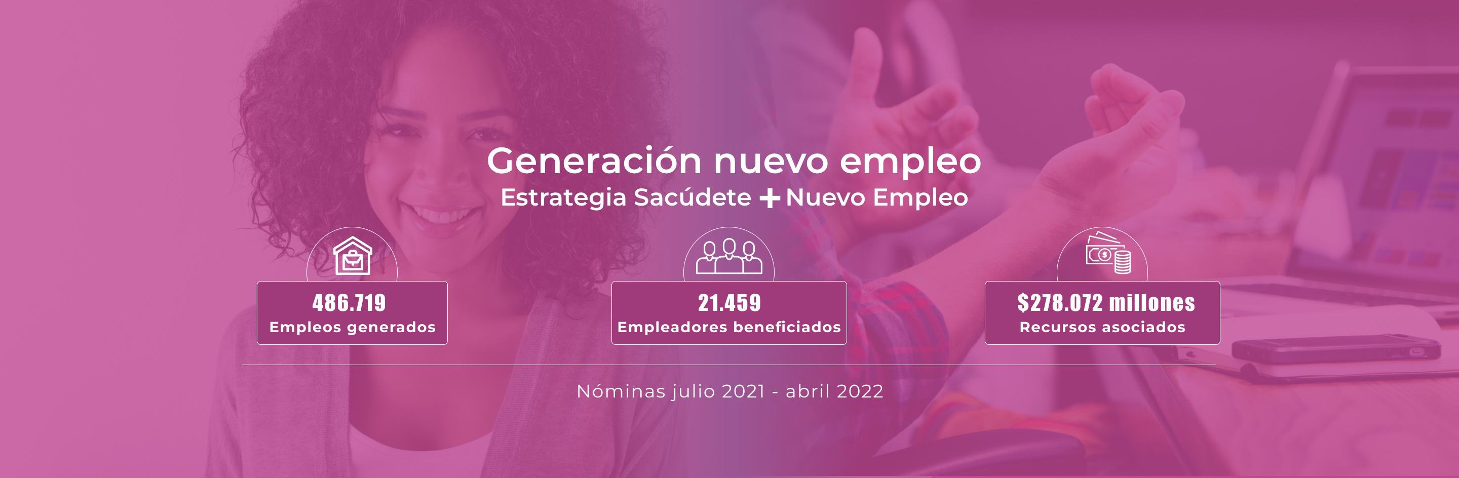 Resultados generación de nuevo empleo: julio 2021 - abril 2022