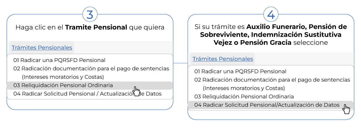 Pasos para solicitar trámite pensional